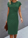 Midi jurk - chique twisted knoop damesjurk