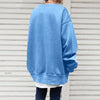 Dames oversized sweater - losse fit lange pullover met ronde hals en geribbelde boorden - Bakkermode.nl