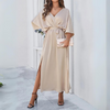 Elegante maxi jurk - chique dames v-hals avondjurk