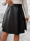 A-lijn leren rok - elegante pu damesrok