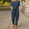 2-delig linnen set - elegante en gezellige damesoutfit