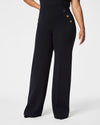 Dames hoge taille wijde broek van zachte stof - veelzijdige, stijlvolle pasvorm voor casual of kantooroutfits