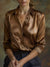 Elegante satin blouse - stijlvolle lange mouwen dames top