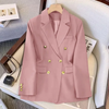 Dames dubbelzijdige blazer met gouden accenten - tailored jasje voor dames