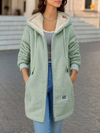 Gezellige hoodiejas - warme dames zip-up coat