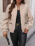 Lichte beige bomberjack voor dames - trendy blouson met rits en zakken voor casual uitjes