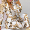 2-delige dames blazer en broek set met levendig bloemenpatroon - chique kantooroutfit