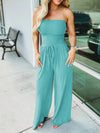 Dames jumpsuit met stylish strapless ontwerp voor casual uitjes - fijne all-in-one outfit, voor warmere dagen