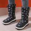 Sneeuwlaarzen voor dames - winterse mid-calf schoeisel in zwart - Bakkermode.nl