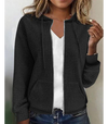 Textured zip-up hoodie - stijlvolle casual jacket voor vrouwen