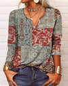 Geprint shirt - stijlvolle blouse met lange mouwen voor dames