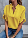 Elegante blouse - stijlvolle dames top met korte mouwen