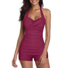 Dames elegante halternek badpak - trendy eenpiece zwemkleding voor strand of zwembad