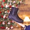 Waterdichte dames winterlaarzen - warme enkellaarzen met ritssluiting en antislip zool - Bakkermode.nl