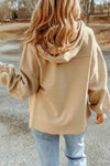 Fleece hoodie - casual dames jack met rits en borstzakken - Bakkermode.nl