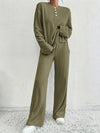 2-delige geribbelde lounge set - stijlvolle dames pyjama outfit