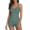Dames elegante halternek badpak - trendy eenpiece zwemkleding voor strand of zwembad