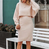 3-delige gebreide set - elegante gebreide mouwloze jurk met sweater voor herfst en winter - Bakkermode.nl
