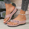 Dames slip-on teensandalen met bloemenprint en orthopedische ondersteuning - stijlvolle alledaagse sandalen