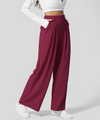Hoge taillebroek voor vrouwen - elegante kantooroutfits met geplooide details