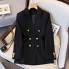 Dames dubbelzijdige blazer met gouden accenten - tailored jasje voor dames