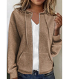 Textured zip-up hoodie - stijlvolle casual jacket voor vrouwen