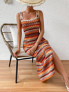 Dames maxi jurk met ontspannen pasvorm en etnische print - lichte, stijlvolle kleding voor stranddagen en tuinfeesten