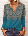 Geprint shirt - stijlvolle blouse met lange mouwen voor dames