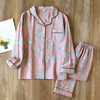 2-delige dames pyjama set katoen met vlinderprint voor ontspanning - gezellige loungewear voor de avonden thuis