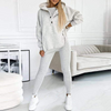 Dames loungewear set - gezellige hoodie en leggings van zachte stof voor relaxed thuisgebruik