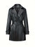 Leren trenchcoat - stijlvolle lange zwarte damesjas