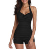 Dames elegante halternek badpak - trendy eenpiece zwemkleding voor strand of zwembad