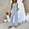 2-delige set voor de zomer - stijlvolle dames top en wijde broek