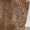 Camel cowboylaarzen - dames geborduurde enkelboots met blokhak