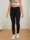 Zwarte skinny jeans - high-waisted dames denim broek