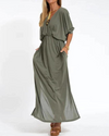 Dames maxi jurk - comfortabele pasvorm met zakken voor casual wear - veelzijdige en lichte stijl