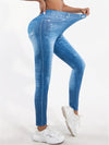 Skinny jeans - hoge taille dames denim legging