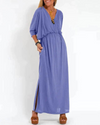 Dames maxi jurk - comfortabele pasvorm met zakken voor casual wear - veelzijdige en lichte stijl