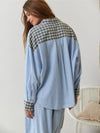 2-delige loungewear set - dames pyjama met geruite details - Bakkermode.nl
