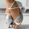 Dames sandalen met een chique strappy ontwerp - verstelbare avond schoenen voor dansen