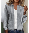 Textured zip-up hoodie - stijlvolle casual jacket voor vrouwen