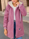 Gezellige hoodiejas - warme dames zip-up coat
