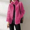 Faux fur jas - gezellige dames zip-up outerwear - Bakkermode.nl