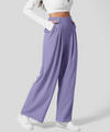 Hoge taillebroek voor vrouwen - elegante kantooroutfits met geplooide details