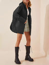 Gewatteerde puffer zwarte en beige winterjas voor dames - warm en oversized - Bakkermode.nl