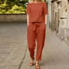 2-delig linnen set - elegante en gezellige damesoutfit