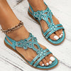 Dames elegante sandalen met florale kraaldetails - modieuze en gezellige schoenen voor warm weer