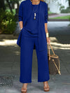 3-delige dames lounge set sportondermode - zachte top, trendy cardigan & wijde broek - ontspannen weekendoutfit