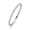 Diamant-studde ring - verfijnde zilveren dames herinneringsring