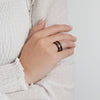Roze gouden ring - verfijnde slanke damesring